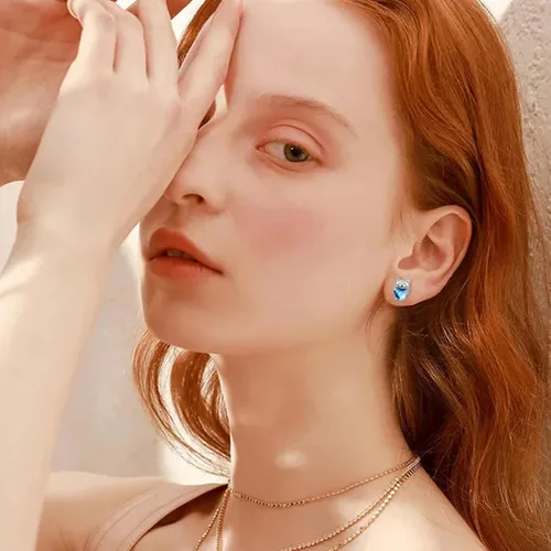 Vista 5 de Aretes de plata de ley 925 con diseño de gato, bonitos aretes de gato con diseño de gatito, joyería de regalo para mujeres y niñas, aretes