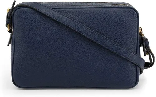Vista 3 de Prada Bandolera Vitello Phenix de piel azul marino para mujer 1BH079