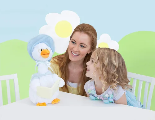 Vista 4 de Azul Madre Ganso peluche de Animated cb42860 recites 7 Historias Nursery Rhymes Button Activated, Premium Plush, Twinkling Music, Beak and Body