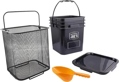 Vista 2 de Kit de cubo de pellets Oklahoma Joe's + guantes desechables para barbacoa