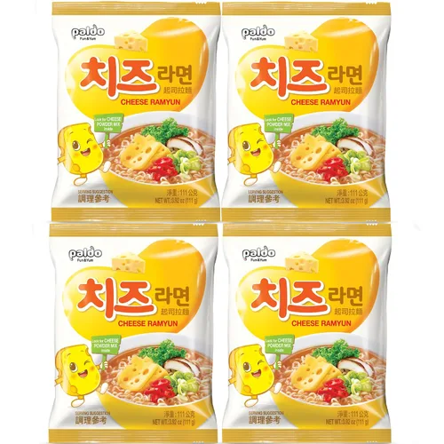 Vista 3 de Paldo Cheese Fromage Ramyun Fideos, queso Ramyun, 3.92 oz (4 paquetes)