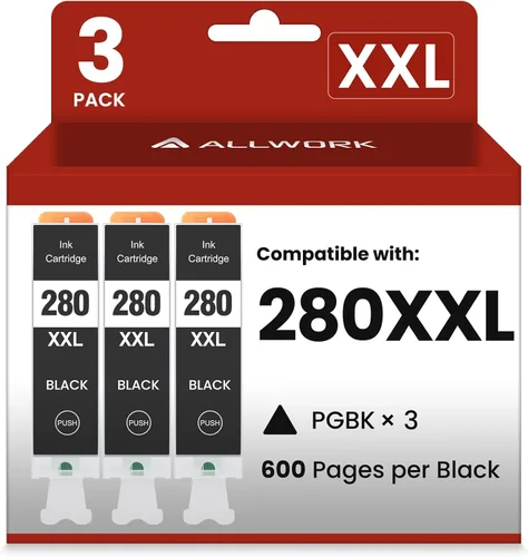 Vista 10 de ALLWORK 280XXL 281XXL Compatible para Canon 280 281 TR8620a Cartuchos de tinta PGI-280XXL CLI-281XXL 280 XXL 281 XXL Compatible con TR8620 TS702a