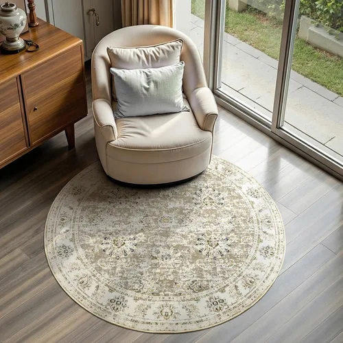 Vista 185 de jinchan Fiora - Alfombra lavable de área pequeña, alfombra de entrada floral de medio círculo de 2 x 3, tapete de media luna de pelo bajo, suave
