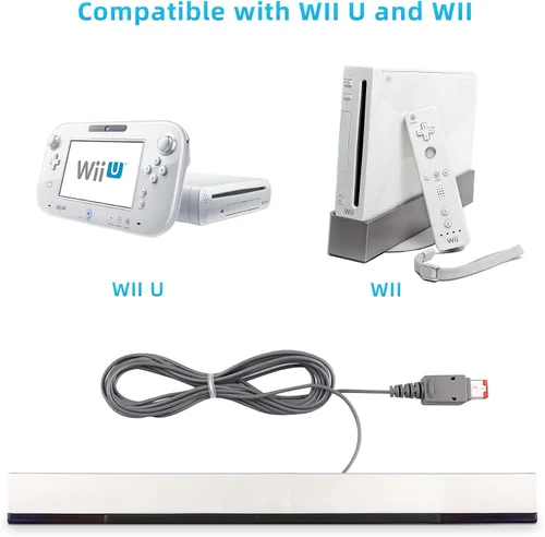 Vista 2 de Xahpower Sensor Bar for Wii and Charger for Wii U Gamepad