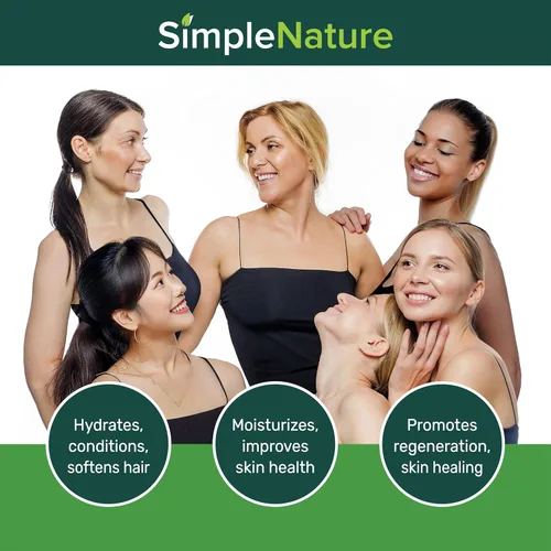 Vista 5 de Simple Nature Glicerina vegetal 100% pura, 2 galones, natural pura de grado alimenticio y cosmético para cuidado de la piel, cuidado del cabello
