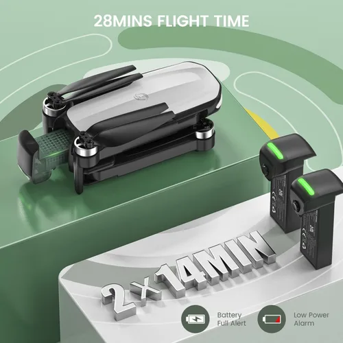 Vista 7 de Holy Stone FPV Drone con cámara HD 1080P para adultos y niños principiantes, HS280D cuadricóptero RC plegable con motor sin escobillas, flujo
