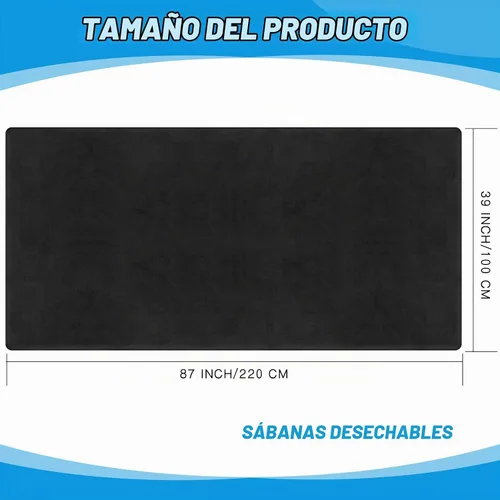 Vista 2 de Mixweer 30 piezas de sábanas de mesa de masaje a prueba de aceite e impermeables ajustables para spa de 39 x 87 pulgadas, sábanas protectoras Negro