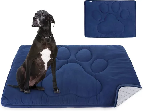 Vista 8 de Coldwind Almohadilla para jaula de perro (18 x 24 pulgadas) lavable con parte inferior antideslizante Alfombrillas para perros para dormir, Gris