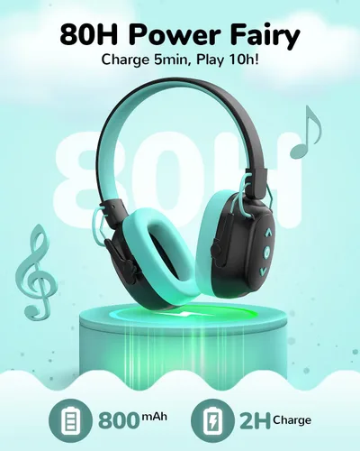Vista 6 de Auriculares con cancelación de ruido para niños, protección auditiva a prueba de sonido, reducción de ruido SNR de 29 dB, orejera Bluetooth 6.0