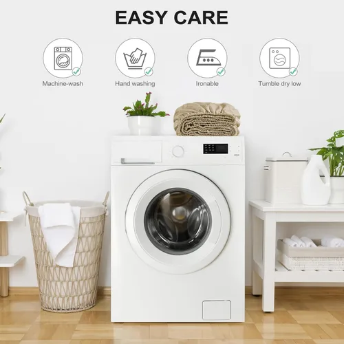 Vista 5 de FreshCulture Sábana Bajera Ajustable Twin XL Solamente Paquete de 2 - Sábana Bajera de Calidad de Hotel Tamaño Twin XL - Ultra Suave y Transpirable