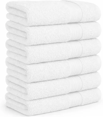Vista 36 de Ample Decor Toalla de mano de 18 x 28 pulgadas, paquete de 6, 600 GSM, 100% algodón, certificado Oeko Tex, suave, absorbente, gruesa, duradera Beige