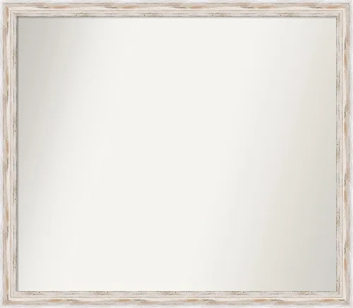 Vista 301 de Amanti Art Espejo personalizado, espejo de baño estrecho Alexandria White Wash, espejo de pared o espejo de tocador de baño sobre el fregadero