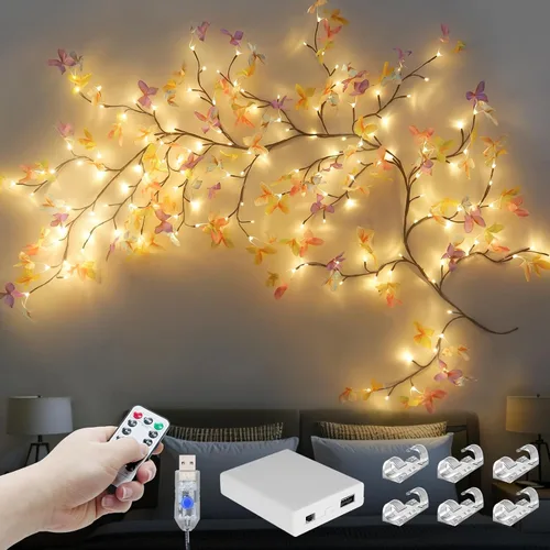 Vista 17 de 4FT 48LED USB Huevo de Pascua Rama Luces para decoración de pared, caja de 1 huevo de Pascua 48 LED