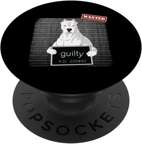 Vista 6 de Dogo Argentino mug shot guilty dog PopSockets MagSafe PopGrip for iPhone