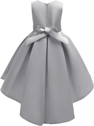 Vista 3 de IWEMEK Vestido de tutú de encaje con bordado de flores y flores para niñas grandes, vestido de tutú formal para concursos de belleza, fiesta