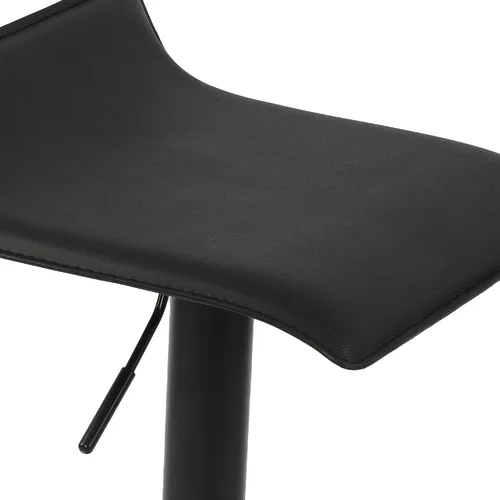 Vista 7 de NOBPEINT Taburete de bar giratorio ajustable cromado contemporáneo con base negra, juego de 2, color negro