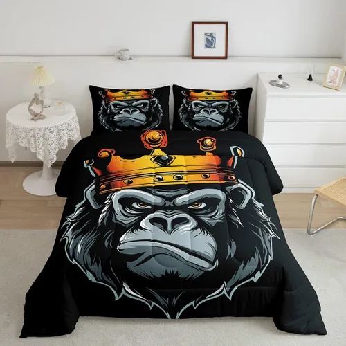 Vista 39 de Erosebridal Juego de ropa de cama individual para niñas, juego de edredón de juegos para niños, juego de cama de juegos para niños, color naranja