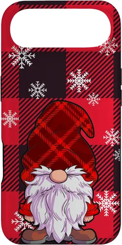 Vista 27 de Christmas Phone Case Red Buffalo Plaid Gnomes Snowflake Case for iPhone 17
