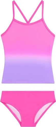 Vista 25 de Kanu Surf Niñas Melanie Beach Sport - Traje de baño tipo tankini de 2 piezas con UPF 50+ Alania Floral Aqua