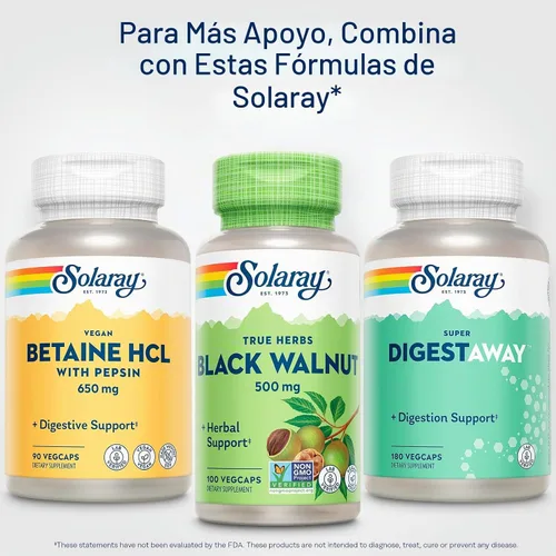 Vista 6 de SOLARAY Black Walnut 500 mg - Casco entero - Fórmula tradicional de apoyo a base de hierbas - Verificado sin OMG, vegano, verificado por