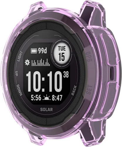 Vista 2 de TenCloud Funda protectora para Garmin Instinct 2 1.772 in Solar Smartwatch, antiarañazos, TPU antiarañazos, compatible con Garmin Instinct 2 Solar