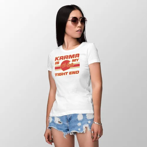 Vista 2 de Karma is My Tight End Shirt Go Taylors Boyfriend Camiseta Merch