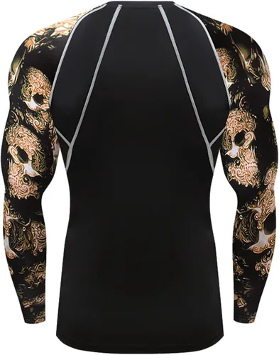 Vista 3 de winying Camisa deportiva de protección contra erupciones para hombre y adultos, camiseta deportiva de secado rápido