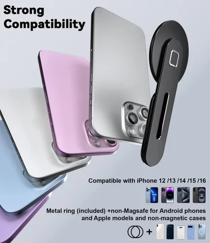 Vista 6 de CloudValley - Soporte ajustable para laptop, soporte magnético para teléfono, clip lateral delgado de aluminio para monitor de computadora