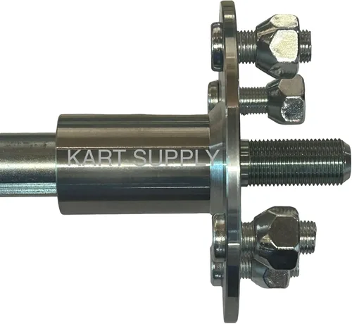 Vista 2 de Cubo de Eje Vivo para Go Kart de 4" x 4" Patrón de Pernos y Paso de Eje de 1" a 3/4