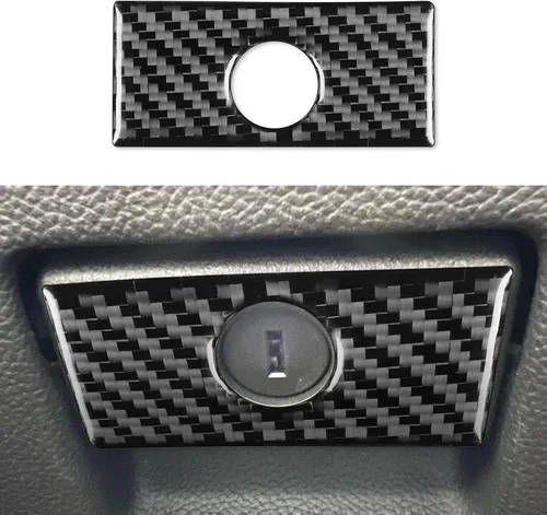 Vista 14 de 3 piezas de kit de cubiertas adhesivas de fibra de carbono para encima de la caja del guante, tiras decorativas para el copiloto, para Infiniti G37