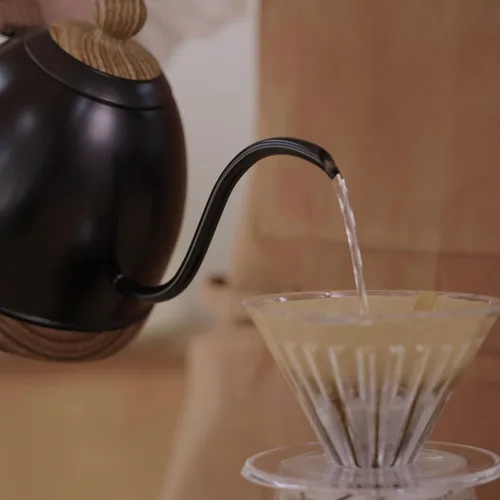 Vista 2 de Hervidor eléctrico de cuello de cisne de acero inoxidable con control de temperatura variable para café y té, verter más de 1000 vatios