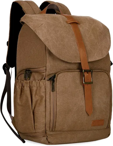 Vista 7 de BAGSMART - Mochila para cámara, mochilas de cámara DSLR para fotógrafos, mochila de fotografía impermeable antirrobo con compartimento para portátil