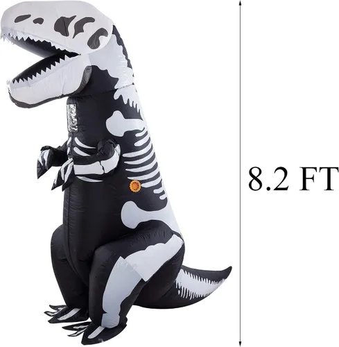 Vista 3 de Lulu Home Halloween Dinosaur Costume Inflatable T-Rex Dinosaur Costume for Adults