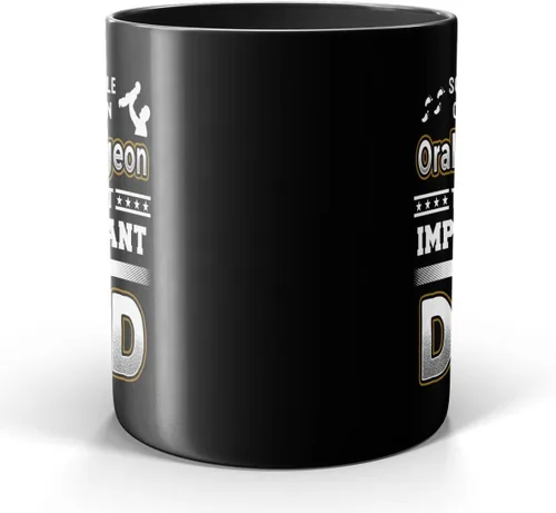 Vista 3 de Oral Surgeon Taza de café – Some People Call Me Oral Surgeon The Most Important Call Me Dad 11oz 15oz Taza de café, 11onza, Negro