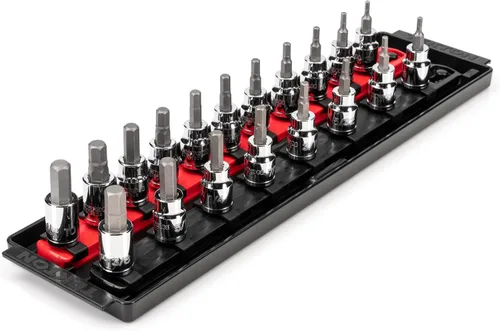 Vista 13 de TEKTON Juego de dados hexagonales largos de 3/8 pulgadas de impulso con estuche, 8 piezas (1/8-3/8 pulgadas) SHB91313 Long