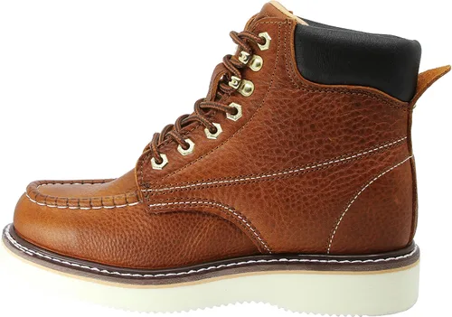 Vista 4 de Cactus Men's 71622M 6" Full Grain Leather Polyurethane (PU) Outsole Moc-Toe Work Boots