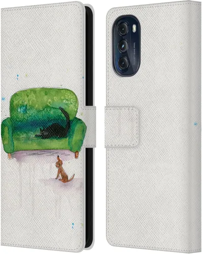 Vista 14 de Head Case Designs Officially Licensed Wyanne Blue Watercolour Bear Animals 2 Leather Book Wallet Case Cover Compatible with Motorola Moto G (2022)