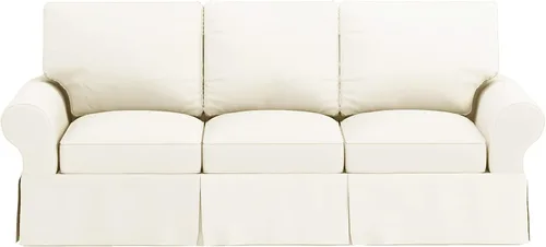 Vista 6 de Funda básica de algodón pesado PB para sofá de 3 asientos de Pottery Barn Basic algodón amarillo