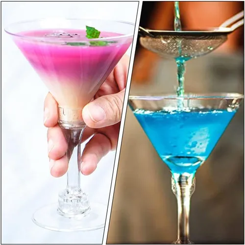 Vista 4 de Kichvoe 12 tazas de cóctel irrompibles elegantes para fiestas, bodas y uso diario para vino, whisky y postres, vasos duraderos para bebidas