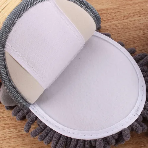 Vista 5 de Moorfowl Pantuflas de microfibra de chenilla de gato desmontables