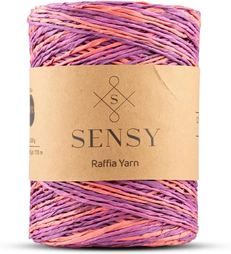 Vista 27 de Sensy Premium - Hilo de rafia multicolor (185 yardas, 100% papel, 400)