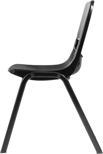 Vista 6 de EMMA + OLIVER Silla de aula negra apilable Flex Comfort Negro