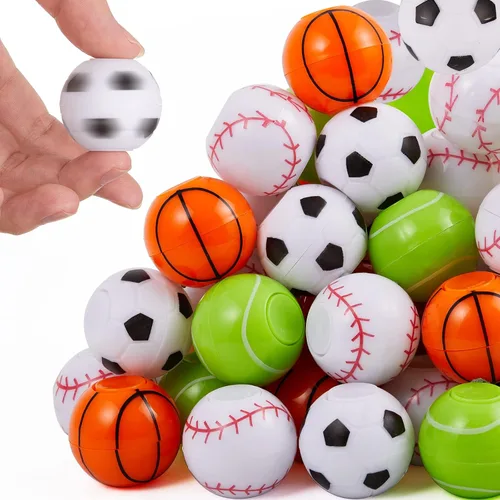 Vista 8 de Scione 36Pack Girar Fútbol Antiestrés Girar Fútbol Recuerdos de Fiesta para Niños 4-8 8-12 Rellenos de Bolsas de Regalo Caja del Tesoro Juguetes