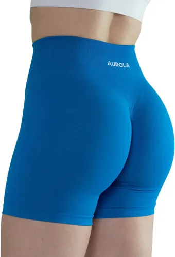 Vista 3 de AUROLA Intensify - Pantalones cortos de entrenamiento para mujer, sin costuras, para gimnasio, yoga, correr, deporte, ejercicio activo, fitness