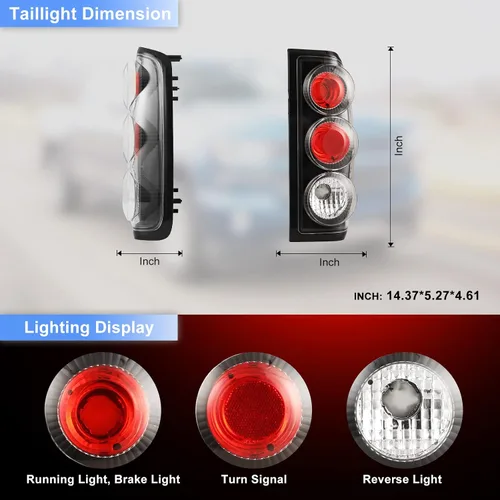 Vista 7 de ROXX Luz Trasera de Reemplazo Compatible con Nissan Frontier 1998 1999 2000 2001 2002 2003 2004 Cubierta de Luz Trasera del Lado del Conductor