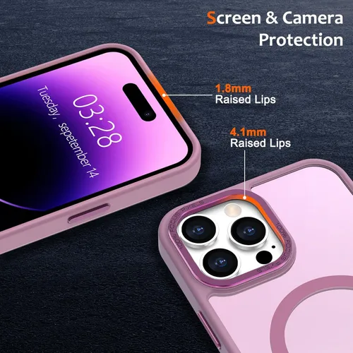 Vista 218 de Anuck - Funda magnética para iPhone 11 compatible con MagSafe, carcasa trasera mate translúcida dura, borde de TPU, delgada, resistente a impactos