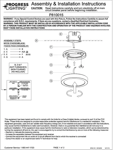 Vista 15 de Progress Lighting Edgelit - Soporte para superficie LED de 7 pulgadas, colección Everlume, para interiores, P810015-030-30, blanco