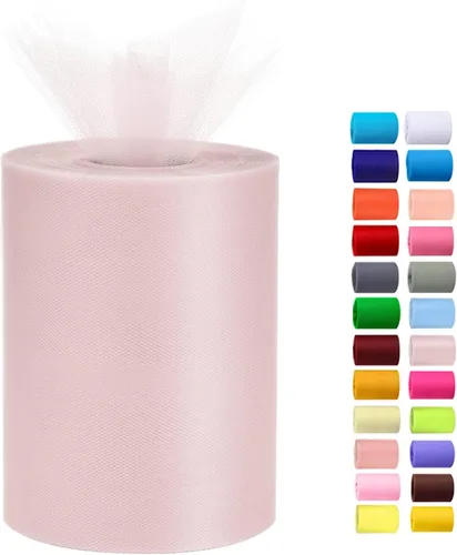 Vista 27 de Rollos de tul de 6 pulgadas por 100 yardas (300 pies) de tela de carrete de tul para bricolaje, faldas tutú, bodas, baby shower, manualidades