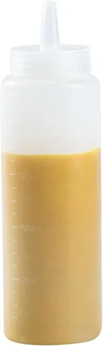 Vista 9 de Restaurantware - Botella Exprimible de Condimentos de 8 Onzas, 1 Botella Exprimible de Plástico con Tapa - Punta Dispensadora de Precisión
