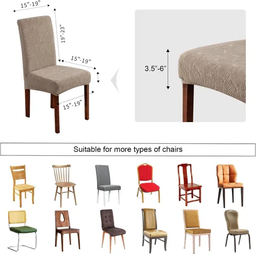 Vista 67 de Fundas impermeables para sillas de comedor, fundas elásticas para sillas Parsons, para comedor, cocina, funda protectora para silla de comedor